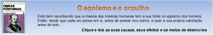 O egoísmo e o Orgulho